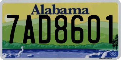 AL license plate 7AD8601