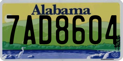 AL license plate 7AD8604