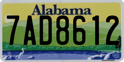 AL license plate 7AD8612