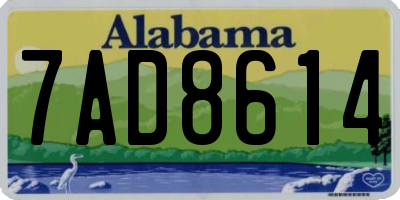 AL license plate 7AD8614