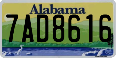 AL license plate 7AD8616