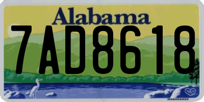 AL license plate 7AD8618