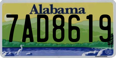 AL license plate 7AD8619