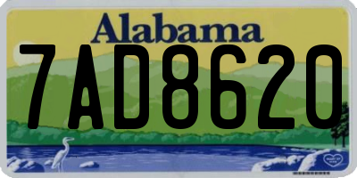 AL license plate 7AD8620
