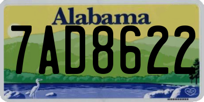 AL license plate 7AD8622