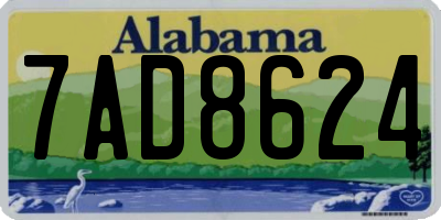 AL license plate 7AD8624