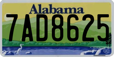 AL license plate 7AD8625