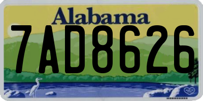 AL license plate 7AD8626