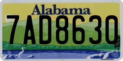 AL license plate 7AD8630