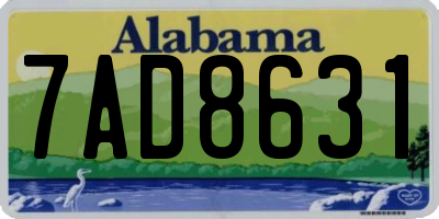 AL license plate 7AD8631
