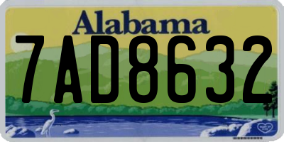 AL license plate 7AD8632