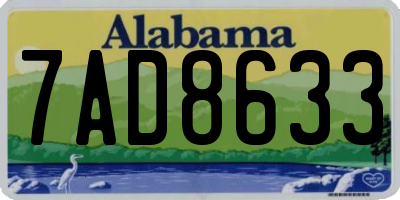 AL license plate 7AD8633