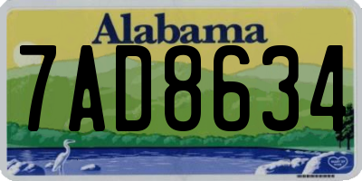 AL license plate 7AD8634