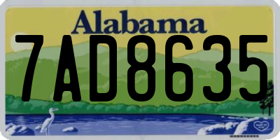 AL license plate 7AD8635