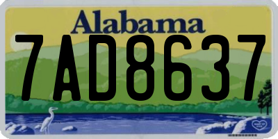 AL license plate 7AD8637