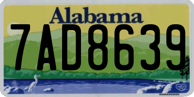AL license plate 7AD8639