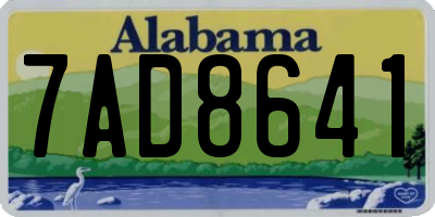 AL license plate 7AD8641