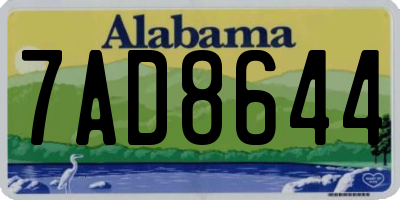 AL license plate 7AD8644