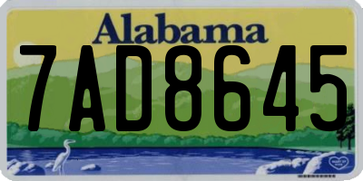 AL license plate 7AD8645