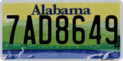 AL license plate 7AD8649