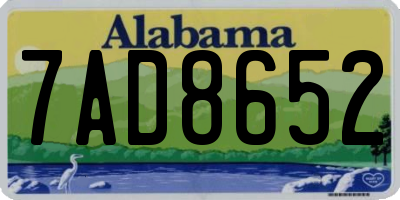 AL license plate 7AD8652