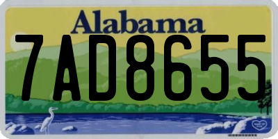 AL license plate 7AD8655