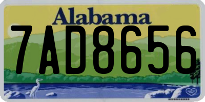 AL license plate 7AD8656