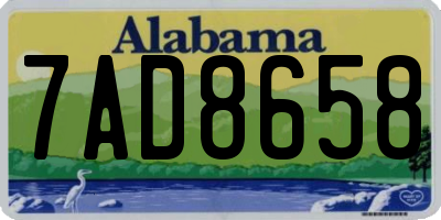AL license plate 7AD8658