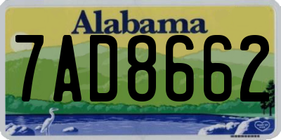 AL license plate 7AD8662