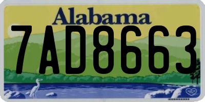 AL license plate 7AD8663