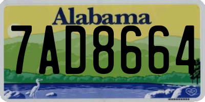 AL license plate 7AD8664