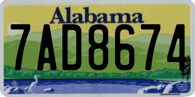 AL license plate 7AD8674