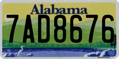 AL license plate 7AD8676