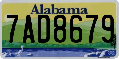 AL license plate 7AD8679