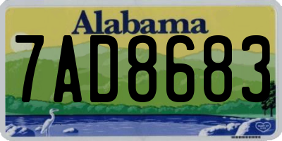 AL license plate 7AD8683
