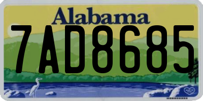 AL license plate 7AD8685
