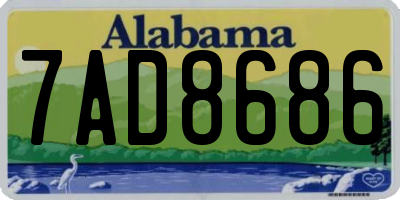 AL license plate 7AD8686