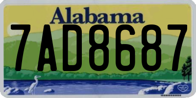 AL license plate 7AD8687