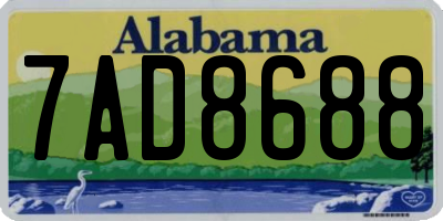 AL license plate 7AD8688