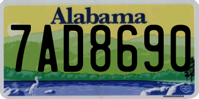 AL license plate 7AD8690