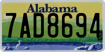 AL license plate 7AD8694