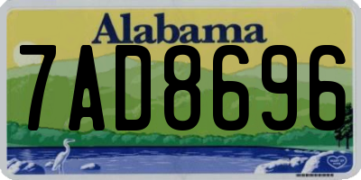 AL license plate 7AD8696
