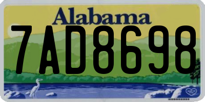 AL license plate 7AD8698