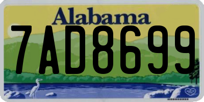 AL license plate 7AD8699