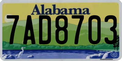 AL license plate 7AD8703