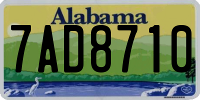 AL license plate 7AD8710