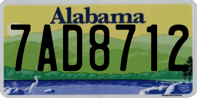 AL license plate 7AD8712