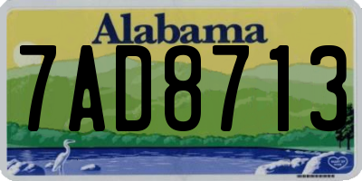 AL license plate 7AD8713