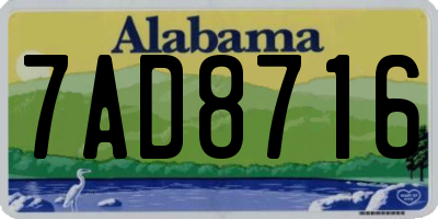 AL license plate 7AD8716