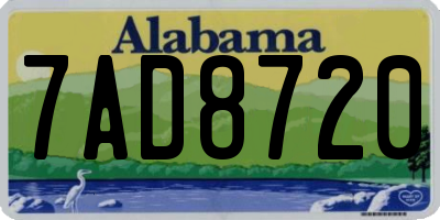 AL license plate 7AD8720